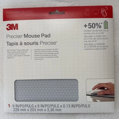 3M Precise Mouse Pad Enhances Precision of Optical Mice at Fast Speed 9"x8" NEW - Image 1 of 4