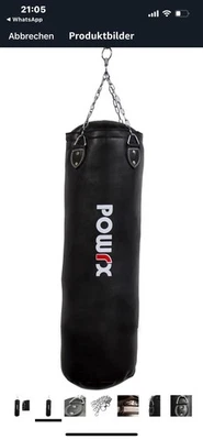 Powrx Boxsack Hängend 19kg 100x33cm Kunstleder Boxsack - Bild 1 von 4