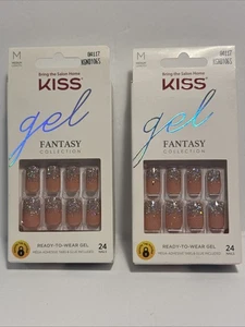 2 KISS Nails Gel Fantasy Collection, 24 GLUE ON NAILS Glitzer Tips,👀Meine Seite - Bild 1 von 4