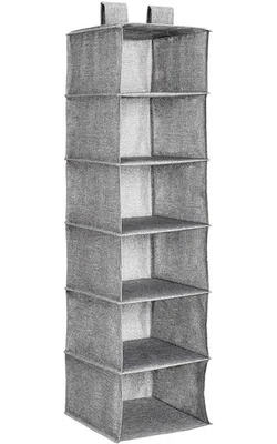 Amazon Basics Hanging Closet Shelf - 6-Tier, Heather Grey - Image 1 of 4