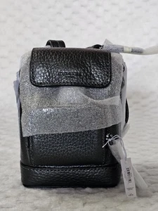 NUEVO CON ETIQUETAS COACH Micro Turner Llavero Cuero Gunmetal Mochila Bolso Dije Llavero C6962 - Imagen 1 de 8