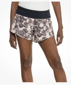 $64 - Oiselle Women’s 6” Toolbelt Roga Shorts - Rose Botanical - Size 12 - NWT - Picture 1 of 8