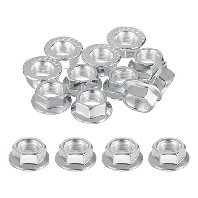 M12x1mm Sechskantmutter m. verz. Flansch 15 Stk. silber - Bild 1 von 4