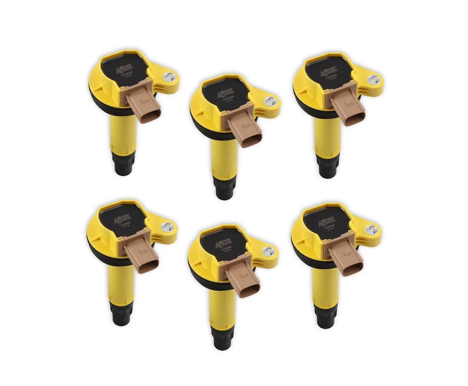 Juego de bobinas de encendido Accel 14066-6 Super Coil Ford 3,5 L V6 EcoBoost aplicación de 3 pines Foto 1 de 4