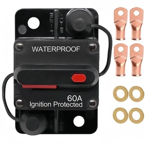 60Amp Leitungsschutzschalter mit manuellem Reset Wasserdicht Inline Sicherung Wechselrichter für M... - Bild 1 von 5