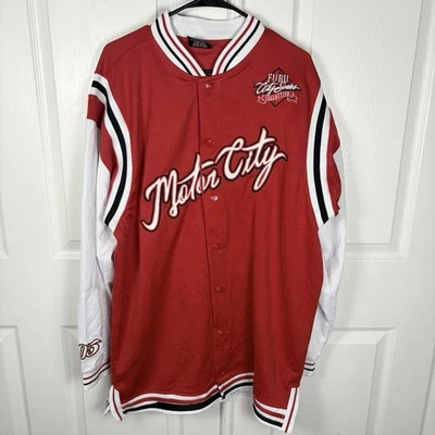 FUBU Limited City Series Motor Jacket Men’s Large Red 90s Hip Hop Vintage - Image 1 of 4