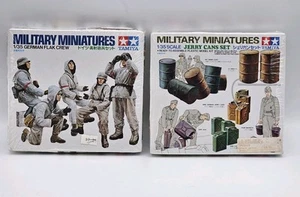 Tamiya Lot Item# 35094 & 35026. 1/35 German Flak Crew Figures And Jerry Cans Set - Imagen 1 de 13