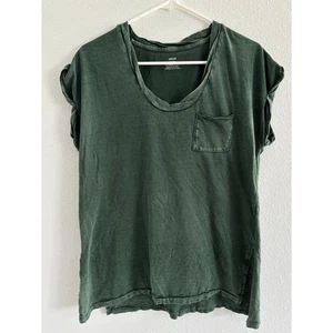 Aerie Shirt Damen XS grün distressed Oversized Boho weich Lounge sportlich Freizeit - Bild 1 von 2