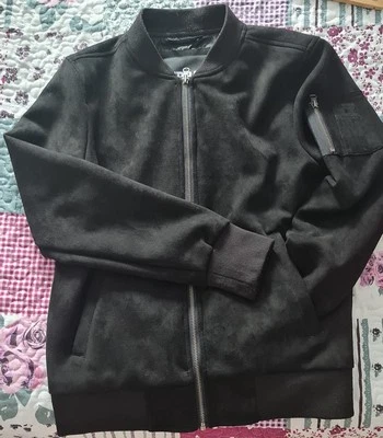 Urban Classics Damen Bomberjacke, Größe M, schwarz, samt-Optik - Bild 1 von 4