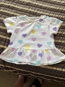 Marks & Spencer Age 18-24 Months Girls Multi-Colour Short Sleeve Top - Picture 1 of 6