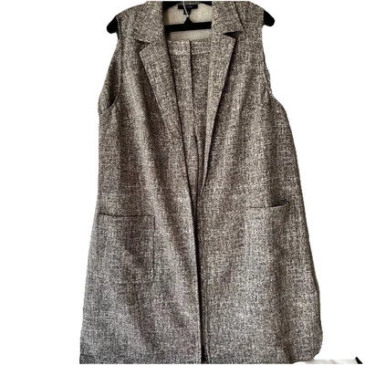 Conjunto de Traje Pantalón Estilo Chaleco Largo Alfani Pantalones Cortos Talla Chaleco L Pantalones Talla 14 Foto 1 de 4