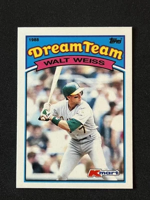 1989 Topps Kmart Dream Team #4 Walt Weiss Baseball Card - Image 1 of 2