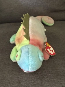 Ty Beanie Baby IGGY the Iguana (Tye-Dyed w/ Spikes) 8.5 8-12-97 - Picture 1 of 7