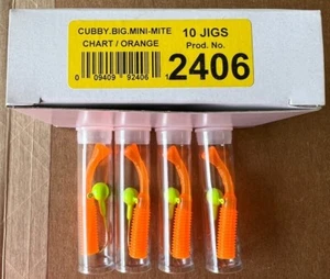 NUOVO CUBBY BIG MIni-Mite 1/8 oz Jig 10PK Chartreuse/Silk Chartreuse 2406 *NUOVO* - Foto 1 di 1