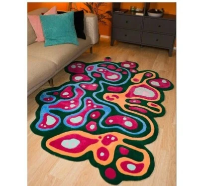 Handmade Tufted Rug Wool Rug Area Rug Hand Tufted Rug Carpet - Image 1 of 4