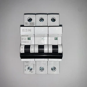 EATON MEM MEMSHIELD 2 50A B50 MCB 3 POLE 3 PHASE TP B TYPE MBH350 VAT REG'D - Picture 1 of 6