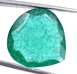 Lab-Created Green Emerald 21.30 Ct IGL Certified Pear Cut Loose Gemstone 25N - Picture 1 of 4