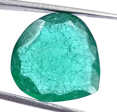 Lab-Created Green Emerald 21.30 Ct IGL Certified Pear Cut Loose Gemstone 25N - Image 1 of 4