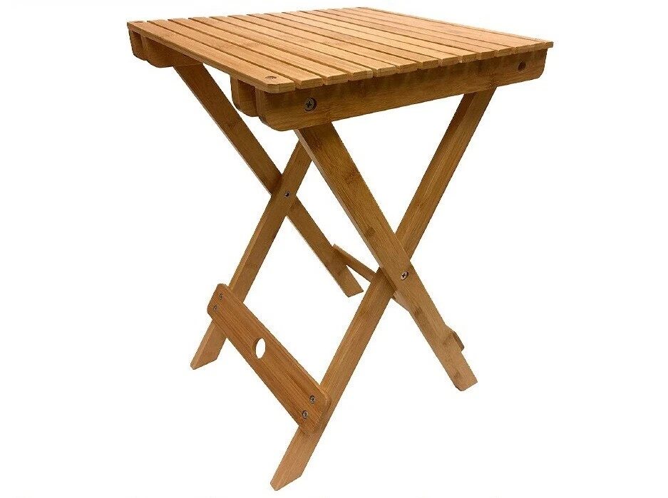 Ginsey Spa Sensations Bamboo Foldable Bench, 13.6" x 13" x 19" - Image 1 of 1