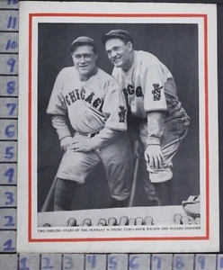 1930 HACK WILSON ROGERS HORNSBY BÉISBOL DEPORTE CACHORROS JUEGO DE COLECCIÓN ANUNCIO ZJ99 - Imagen 1 de 1