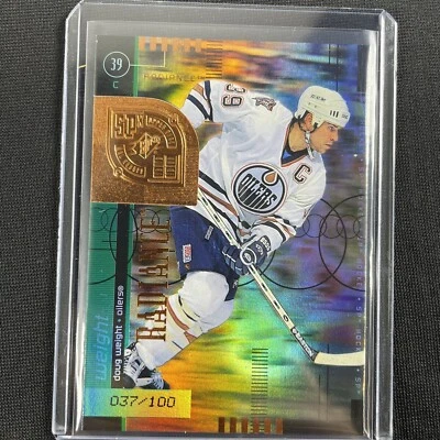 DOUG WEIGHT 1998-99 Upper Deck SPx Top Prospects #39 Radiance 037/100 - Image 1 of 2