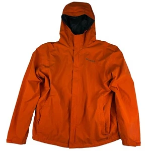 Columbia Men's XL Orange Large Hooded Windbreaker Jacket - Picture 1 of 14