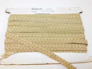11 YARDS 5/8" ROWLEY CO Scroll Gimp Trim BEIGE  Upholstery  Sewing Costumes - Picture 1 of 3