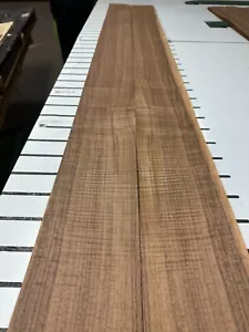 FIGURED Walnut Raw Wood Veneer 2 sheets 95'' x 5'' 331R - Picture 1 of 5