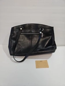 Patricia Nash Heritage Leder Mohn Beuteltasche Tasche SCHWARZ Schulter Handtasche Handtasche EUC - Bild 1 von 10