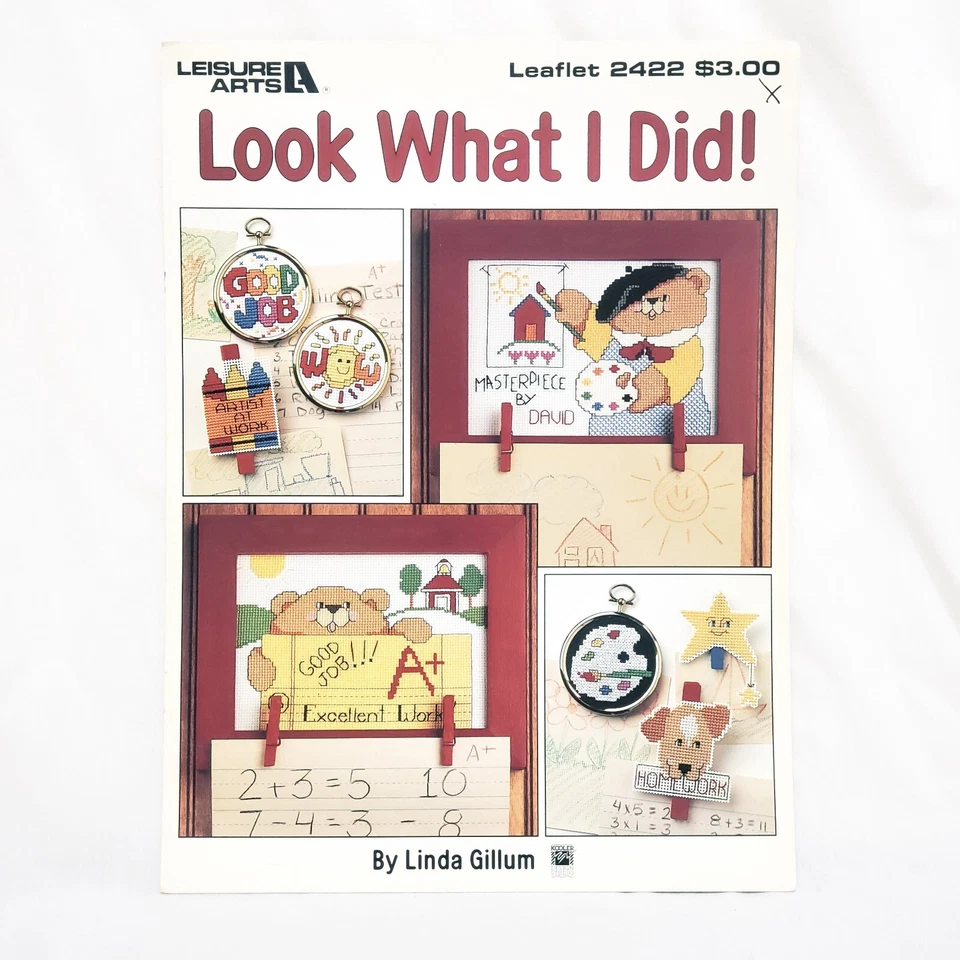 Look What I Did School Teacher Cross Stitch Pattern Booklet 2422 Leisure Arts - Image 1 of 4
