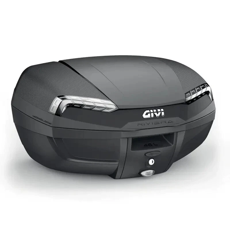 BAULETTO GIVI E46NT2 46L NERO RIVIERA  MONOLOCK CON PIASTRA UNIVERSALE - Imagen 1 de 3