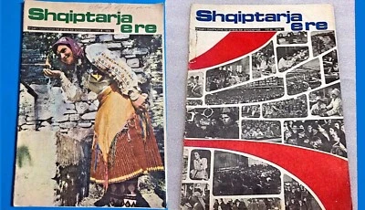 OLD 2 ALBANIA SHQIPTARJA E RE MAGAZINE-ENVER HOXHA-COMMUNISM TIME-1974-ILUSTRATE - Image 1 of 3