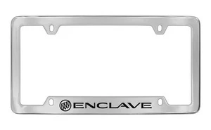 Soporte para matrícula Buick Enclave cromado enchapado en metal inferior grabado - Imagen 1 de 1