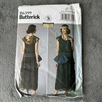 Butterick Pattern 6399 Sz 14-22 Flapper Dress Titanic Era Costume Cosplay - Image 1 of 4