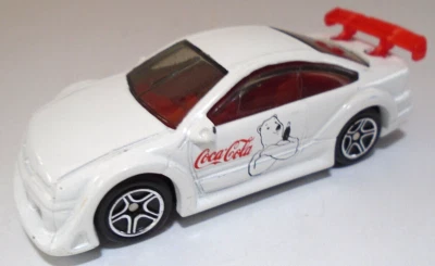 1996 MATCHBOX OPEL CALIBRA COCA-COLA POLAR BEAR WHITE 3" DIECAST CAR WITH RED - Image 1 of 4