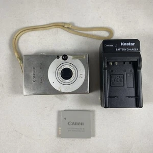 Canon PowerShot SD1000 7.1 MP Digital ELPH Camera Charger Broken Screen WORKS - Picture 1 of 9