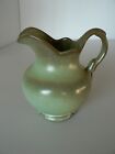 FRANKOMA POTTERY SMALL WATER PITCHER, F30A - GREEN/BROWN