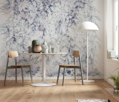 Papel Pintado Plantas para Salón Invierno Botánico Característica Cocina Dormitorio Blanco Foto 1 de 4