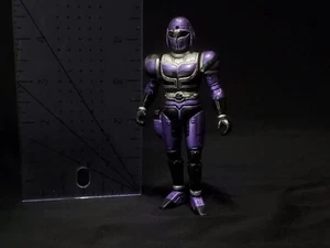 Vintage 1997 Bandai Beetleborgs Metallix Platinum Purple Beetleborg 4.5" Figure - Picture 1 of 4