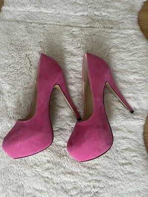 Hot pink platform heels Suede Women’s Size 9 Barbie - Image 1 of 4