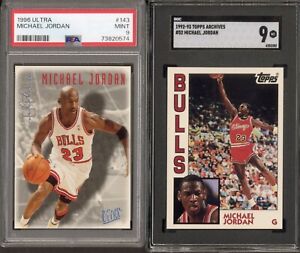 1996-97 Fleer Ultra Michael Jordan PSA 9 1992-93 Topps Archives SGC 9 Lot of 2