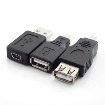 USB 2.0 A Female Male to Mini 5pin USB B Type Female/Male Adapter OTG Converter - Image 1 of 4