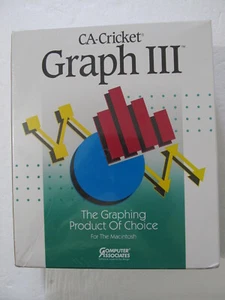NEW SEALED CA-CRICKET GRAPH III MACINTOSH 3.5" SOFTWARE 1.0 UPGRADE 1992 Vintage - Picture 1 of 5