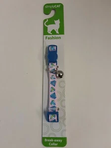 Simply Cat Fashion Pink Diamond Print Break-Away Collar W/Silver Bell BNWT! - Picture 1 of 3