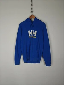 Helly Hansen Hoodie Center Logo Embroidered Blue size M - Picture 1 of 9