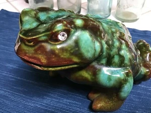 Sapo de Colección Columbia Ceramics California Goteo Esmalteado Rana MCM Ojos de Joya - Imagen 1 de 11