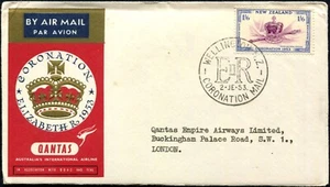 Estampilla 1953 NZ Día de la Coronación 1,6 dirigida a la portada de Londres, buen estado - Imagen 1 de 1
