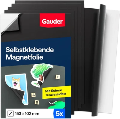 GAUDER Magnetfolie Selbstklebend - Zuschneidbare Magnetklebefolie Für Fotos, Bas - Bild 1 von 4
