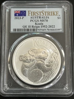 2023 P First Strike Australia PCGS MS70 Koala Qe II Reign 1952-2022 Foto 1 de 2