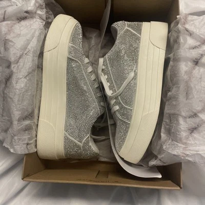 Zapatos Tenis Jessica Simpson Cherello Plataforma Blanco/Estrás Boda Talla 7M Foto 1 de 4